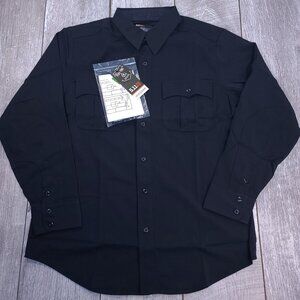 5.11 Tactical Shirt Mens Large Navy PDU Class A Flex-Tac Wool Long Sleeve Top